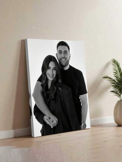 Personalized Canvas Poster - Customized Photo Wall Art, Frame Design, Suitable For Elegant Home Decor, Ideal Gift For Couples, Families, Pets, Friends, Weddings And Anniversaries, Canvas Wall Art