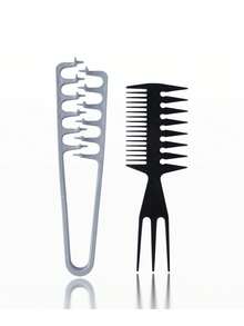 Hair Styling Texturizing Comb Set, Large Teeth Comb For Men's Pompadour, Slicked Back Hairstyle, Volumizing Root Lift, Travel Friendly - Multicolor - View 9