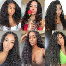 Crochet Human Hair Water Wave 60g/120g 16 18 20 22 24 26 Inch Lightweight Knotless Feather Extension Pre Separated Jerry Curly Handmade Bundles Full Invisiable Knot With String Pre Looped Crochet Human Hair Deep Curly Pre Separated Knotless Ocean Wave Crochet Hair Water Curly Human Hair Luxe Gifts For Moments That Matter. #PremiumGifts Water Wave Bundles Can Wear Hair Accessory Suitable For Spring Used Together With Beauty Makeup Wigs Human Hair Put On And Go, Wigs, Human Hair, Human Hair Wigs, Curly Wigs Human Hair, Makeup, Valentine's Day, Valentines, Travel Essential, Maquillaje, Valentines Gifts For Girlfriend, Valentines Gifts, New Year - Natural Black - View 12