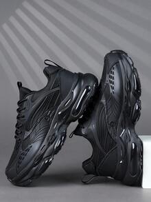 Giày nam thời trang thường ngày, giày thể thao nam cổ điển, giày chạy bộ buộc dây, giày sneaker nam cá tính, giày casual đường phố. - màu đen - Xem 2