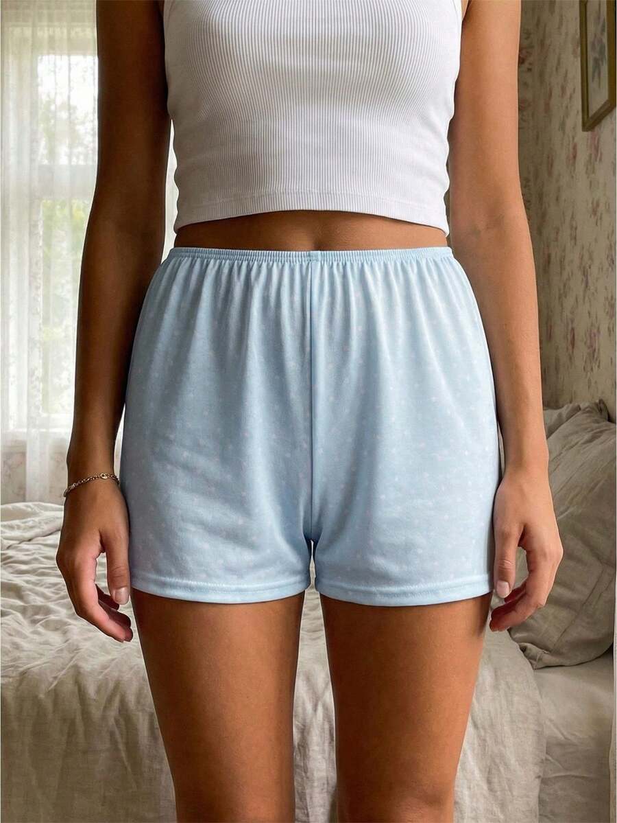 Women's Fold Over Micro Short Going Out Low Rise Booty Cheeky Shorts 2026 - Sky Blue - View 1