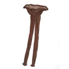 1双女士棕色亮片渔网袜 - 闪亮透明网眼长筒袜 - 高腰V腰设计，适合派对、节日、夜店穿着 - 彩色 - 查看 8