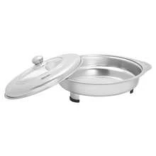 OUKANING 4PCS Buffet Dish Trays, Round Buffet Dish Trays With Lids, Buffet Dish Trays - 1 - 查看 7