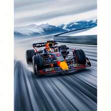 1套[30*40厘米/11.8*15.7英寸]5D亚克力钻石画套装，F1赛车图案，适合成人初学者DIY马赛克钻石画，全钻手工DIY钻石画，适用于客厅、卧室、办公室墙面装饰，可作为送给家人和朋友的惊喜礼物，无框 - 無框 - 查看 8