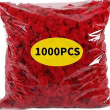 500pcs Artificial Red Rose Petals,Romantic Handmade Flowers,Suitable For Wedding Party Room Layout Home Decoration,Birthday Decoration,Table Centerpieces,Bedroom Decoration,Room Decoration,Bathroom Decoration,Valentine's Day Gift,Graduation Decoration - 紅色 - 查看 1