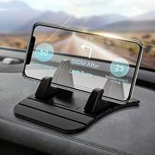 硅胶升级版免提支架，车载仪表盘手机支架，防滑多角度导航支架，通用型，硅胶车载手机支架，防滑车载导航手机支架，可倾斜桌面支架 - 矽膠車用手機支架 - 查看 2