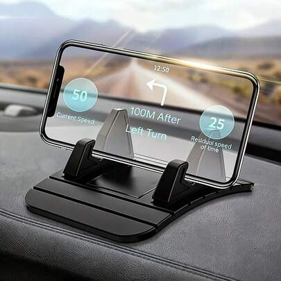 실리콘 업그레이드 핸즈프리 홀더, 자동차 대시보드 휴대폰 홀더, 미끄럼 방지 다중 각도 내비게이션 브래킷, 범용, 실리콘 자동차 휴대폰 홀더, 미끄럼 방지 자동차 내비게이션 휴대폰 홀더, 슬라우치 데스크탑 스탠드