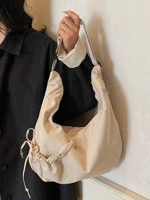 Túi xách nylon thời trang kiểu dáng mới, túi đeo vai xếp ly sang trọng, túi đeo chéo đa năng phong cách thường ngày dành cho nữ, túi cho mẹ. - Nhiều màu - Xem 9