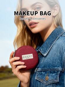 Encora 红色便携式化妆包、耳机零钱包、首饰收纳包 - Cucci-Bag-2 - 玫瑰紅 - 查看 7