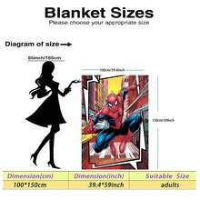 Marvel Spider-Man Themed Flannel Blanket, With Dense Spider-Man Figures And Web Elements, Strong Visual Impact, Main Colors Are Red, Blue And White, Warm And Soft, Can Be Used As Sofa Cover, Nap Blanket, Bedding Decor Blanket, Etc. - Burgundy - View 16
