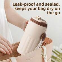 316 Stainless Steel Vacuum Insulated Mug/Coffee Cup With Leak-Proof Lid, Portable Handle And Carrying Strap, Suitable For Outdoor Camping, Durable Construction - 粉色 - 查看 5