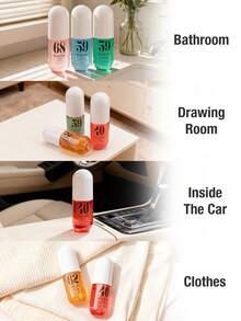 1/5件套巴西香氛喷雾，天然衣橱清新剂和车载空气清新剂，限量版多层香薰套装，持久留香，释放自然清新迷人香气，日常必备装饰，散发优雅的Janeiro美食、水果、柑橘和木质香调，并带有海洋沙滩气息，适用于织物、裤子、裙子、可爱小物、母亲节礼物、卧室装饰、花园、厨房装饰、夏季、海滩、旅行必备、房间装饰、软萌玩具、毕业季礼物 - 彩色 - 查看 2