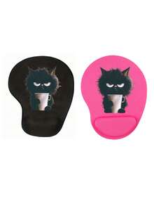 Alfombrilla de ratón con reposamuñecas ergonómica, diseño lindo de gato trabajando, reposamuñecas ergonómico de EVA, alfombrilla de ratón de espuma de memoria antideslizante con soporte de muñeca cómodo y suave, almohadilla de escritorio amigable con la piel, protector de escritorio, apto para juegos, oficina, antideslizante, para PC de escritorio, portátil y uso doméstico, recuerdo de temporada de graduación, regalo perfecto para el Día de San Valentín, Día de la Madre, vuelta al colegio, Día de San Valentín - Multicolor - Ver 18