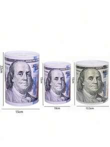 1pc Dollar/Euro Coin Bank, Large Capacity Sealed Metal Piggy Bank, One-Way Coin Saving Box, Lira, Rial, Toman, Pound Coin Bank (Cannot Withdraw, Can Open Lid) - Multicolor-15cm Large Piggy Bank - View 10