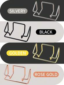 1个名片夹，创意金属简约现代展示收纳架，办公桌便签盒卡片夹 - 多色 - 查看 3