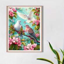 1pc [30*40cm/11.8*15.7in]5D Acrylic Diamond Painting Kit, Dove Pattern, Suitable For Adult Beginners DIY Mosaic Diamond Art, Full Drill Handmade DIY Diamond Painting, Suitable For Living Room, Bedroom, Office Wall Decor Hanging Painting, Surprise Art Home Decor Gift For Family And Friends, Frameless - No Frame - View 3