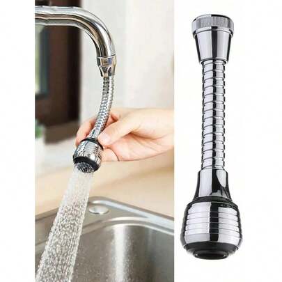 1个360°旋转水龙头延长器，两种模式 - 延长和旋转，防溅喷嘴，升级厨房节水，家居浴室装饰，秋季，返校季
