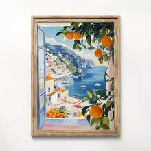 1/3 件套阿马尔菲海岸壁画，2D 平面，充满活力的地中海夏季印花，以意大利海岸风光海报为特色，是假日装饰的完美之选，无框油画印刷品。 - 多色 - 查看 23
