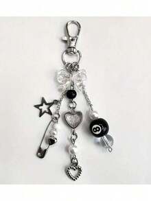 Llavero con cuentas de estilo punk - Accesorio de moda para mujer, decoración de coche, dije para bolso, gótico lindo Y2K - Multicolor - Ver 1