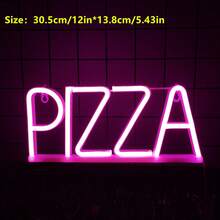 1pc LED Bar PIZZA Neon Sign, Wall Decor For Shop, Battery/USB Powered Romantic Fairy Light, Birthday Gift, Party Decoration For Home, Bedroom, Living Room - PIZZA Neon Sign - View 14