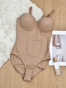 Cross-Border Foreign Trade Body-Shaping Corset Camisole Bra, Slimming One-Piece Shapewear, Tummy Control Shapewear, Body Sculpting Base Underwear For Women - 膚色 - 查看 2