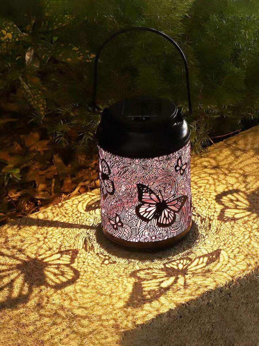 1pc Solar Powered Garden Light, Landscape Light, Horse Lantern, Dragonfly Handheld Light, Lawn Outdoor Floodlight, Lantern, LED Light - 彩色 - 查看 1