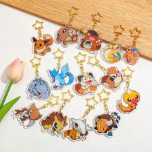 pocket monsters 随机10个宝可梦亚克力钥匙扣，动漫卡通钥匙扣，背包配件 - 彩色 - 查看 8