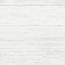 Shiplap Peel Stick Wallpaper, White & - Trắng ngà - Xem 1