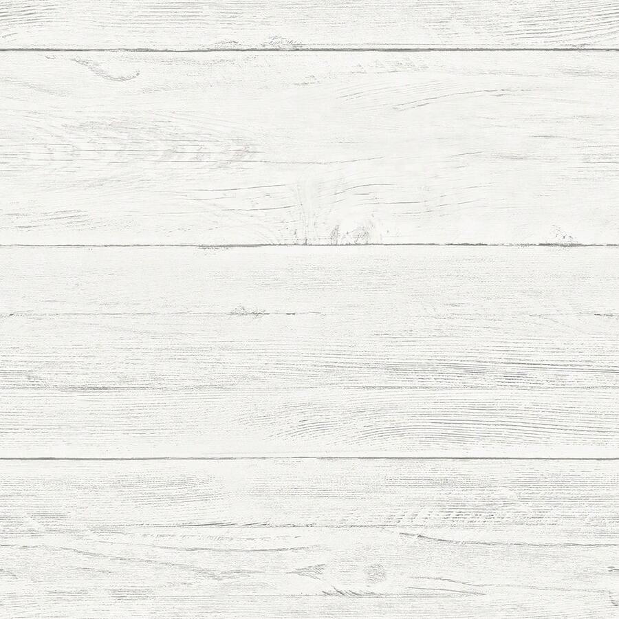 Shiplap Peel Stick Wallpaper, White & - Trắng ngà - Xem 1