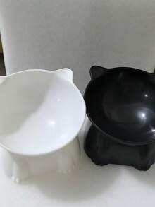 15度倾斜可爱卡通塑料宠物碗，防呕吐，底座稳固，保护颈部，适合室内猫狗，可放入洗碗机清洗，是馈赠亲朋好友的理想礼物 - 彩色 - 查看 9