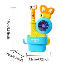 婴儿及幼儿浴室玩具，云朵旋转，快乐浇水，蜗牛旋转，快乐浇水，洒水器，婴儿淋浴，喷水，洗澡玩具，18个月以上适用 - 彩色 - 查看 12