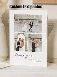 1/2/5/10/20/30/50pcs Customized Photo Wedding Cards (With Envelopes) / Personalized Wedding Announcement Cards / Wedding Date Postcards / Modern Wedding Invitations / Customized Engagement Party Invitations / Photo Cards - Multicolor - View 1