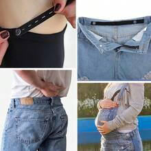 Adjustable Elastic Waist Cincher, Waist Extender Tool, Skirt Waist Shaper, Invisible Waist Tightener Strap For Jeans, Trousers, Skirts, Dresses - Multicolor - View 10