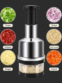 1pc Stainless Steel Garlic Press, Reusable, Suitable For Pressing Garlic, Vegetables, Onions, Nuts - Easy To Use, Mini Grinder, Kitchen Tool, Vegetable Slicer, Stainless Steel Structure, Suitable For Kitchen, Cooking, Outdoor, Party And Holiday, Kitchen Supplies, Easy To Clean Household Essentials, Suitable Gift For Women And Men - Nhiều màu - Xem 5