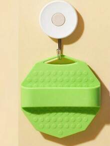 1/2pcs New Polygon Silicone Bath Brush, Portable Hanging Hexagon Silicone Shower Brush - Multicolor - View 12