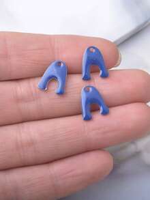 10pcs Antique Copper Teardrop Letter A Shape & Elephant Leg Charms, Fashion Jewelry Accessories For Women - Letter a Shape - View 18