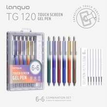 languo 6PCS Stylus Gel Pens With 6 Refills, 0.5mm Smooth Writing Touch Screen Pens For Journaling, School Supplies - 6+6 Combination Set - View 8