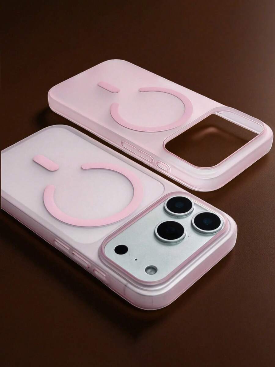 磨砂半透明磁吸手机壳，兼容 17 Pro Max、17 Pro、17 Air、16 Pro Max、16、15、14 Plus、13、12 Pro Max，简约透明防震软壳