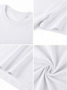 热带印花短袖T恤，休闲度假装 - 白色 - 查看 6