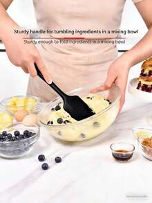 Heat-Resistant Multi-Purpose Baking Scraper, Thick Silicone Scraper Spatula Withstand High Temperature, Integrated Cake Icing Spatula, - Multicolor - View 2