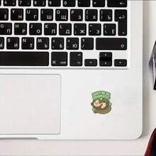 Funny Possum Sticker | Vinyl Laptop Decal, Cartoon Pattern, Glossy Finish, Self-Adhesive, Single Use-Funny Laptop Sticker Tea Rex Vinyl Sticker Water Bottle Funny Sticker Sarcastic Dino In Tea Cup Cute Stickers Tea Scrapbook Supplies Stationery Funny Stickers Kindle - Light Film - View 2