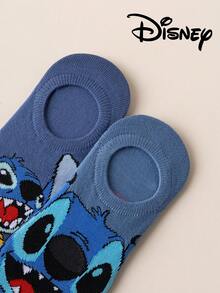 Disney 5双史迪奇和米奇印花短袜，透气舒适夏季隐形袜，新颖时尚女袜，袜子 - 彩色 - 查看 4
