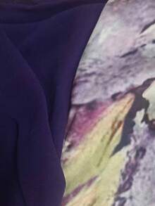 Printed Patchwork Headscarf, Soft & Drapey Turban Style Headwrap, Breathable Daily Wear - Purple - View 3