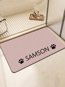 个性化吸水狗粮垫，狗狗喂食垫，可定制宠物名字的狗粮垫，个性化狗床垫，可根据您爱犬的名字定制，是保护地板和保持喂食区清洁的理想之选，营造度假氛围，秋季装饰 - 彩色 - 查看 17