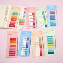 6张/8张/20张装多色透明纸卡便签，每卡200张 - 色彩鲜艳的办公学习日历标记、文件整理器、笔记本标签、实用书签 - 彩色 - 查看 3