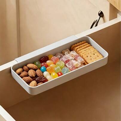 Drawer Built-In Storage Box Plastic Makeup Skincare Organizer, Vanity Tabletop Container Fits All Drawer Sizes, Home Storage Solution Desk Drawer Organizer Box For Bathroom Bedroom Kitchen, Cosmetic Beauty Product Display Stand Compartment Divider Insert Tray