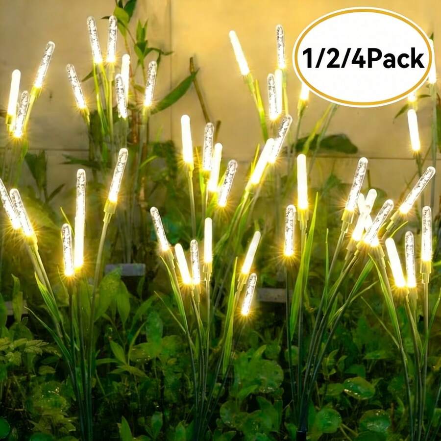 4/2/1Pack Outdoor Solar Lights - Bubble Pathway Lights, Featuring A Reed-Like Swaying Design, Solar-Powered, Suitable For Patio Decor, Walkway Decor, Garden Decor, And Holiday Decor. - Outdoor Solar Lights - View 1