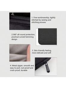 1pc Minimalist Laptop Sleeve, Portable Inner Liner, Waterproof Tablet Protective Case - View 6