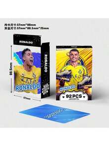 92张足球明星卡，收藏卡，足球明星周边产品，LOMO小卡92张（60张卡片+32张贴纸） - 彩色 - 查看 3