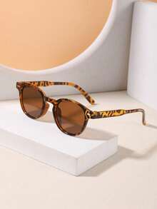 1副女士黑色圆形镜框休闲户外时尚眼镜 - 彩色 - 查看 2